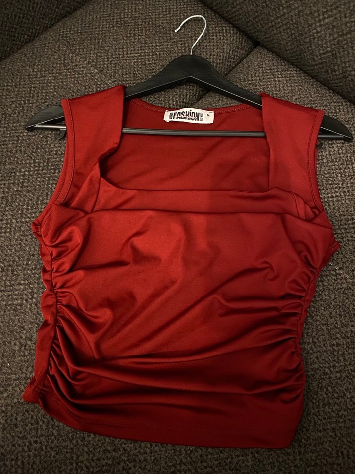 Bordo Drape kadın bluz - Görsel 2