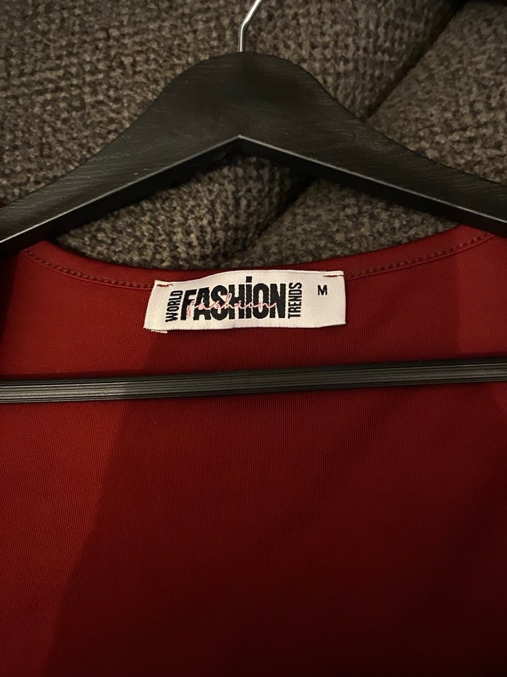 Bordo Drape kadın bluz - Görsel 3