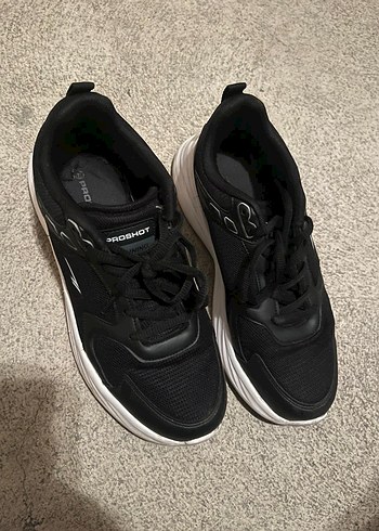 Siyah Bağcıklı Kadın Spor Ayakkabı - Görsel 2