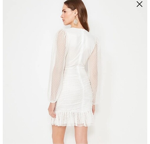 Beyaz elbise - Görsel 6