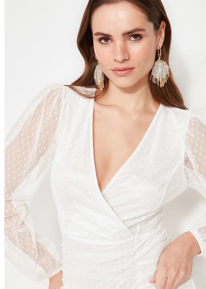 Beyaz elbise - Görsel 5