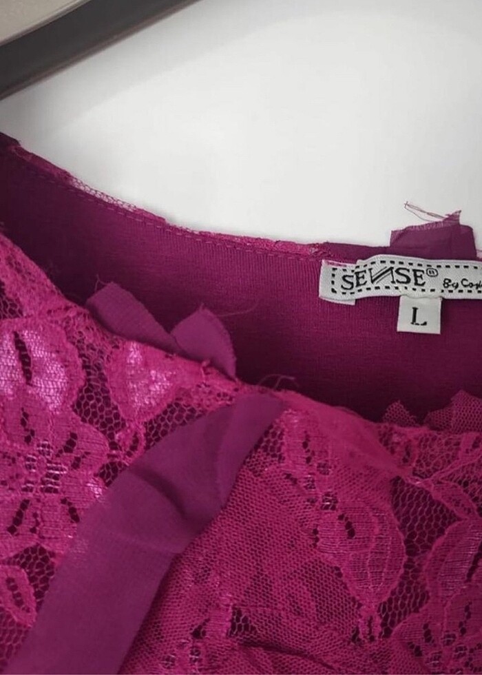 Fuşya elbise - Görsel 3