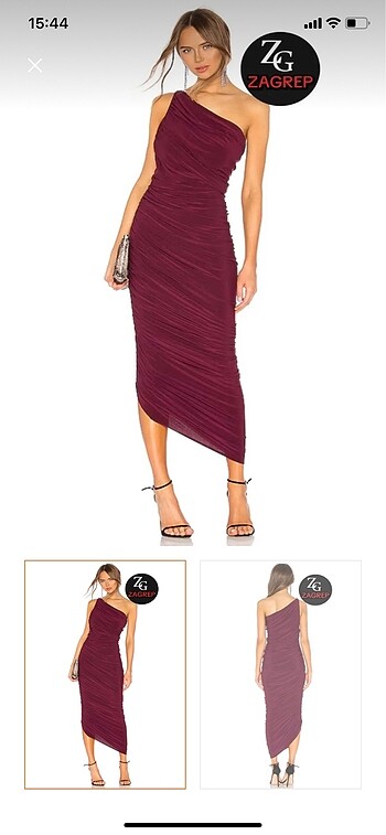 Trendyolmilla Zagrep bordo abiye elbise