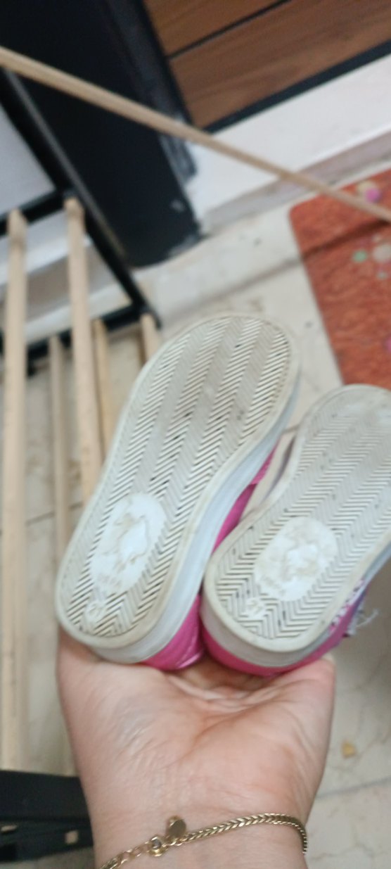 Kız Çocuk Pembe Baskılı Cırt Cırtlı Spor Ayakkabı - Görsel 3