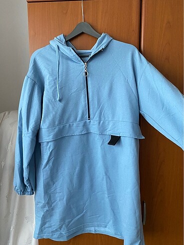 Mavi renk uzun Sweat