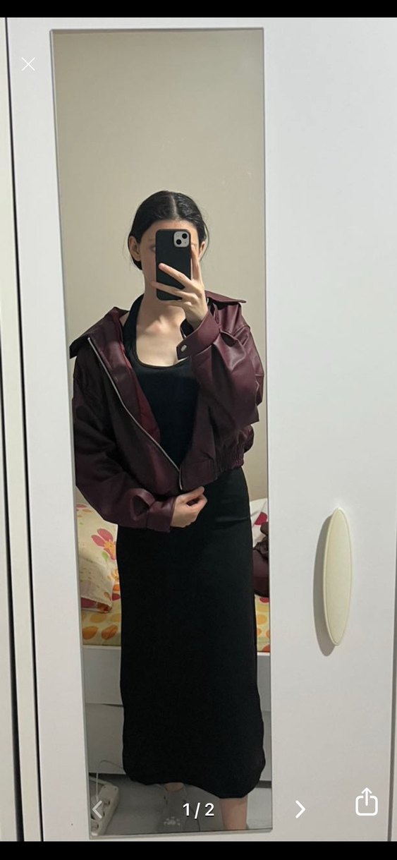 Kadın Siyah Midi Askılı Elbise - Görsel 2