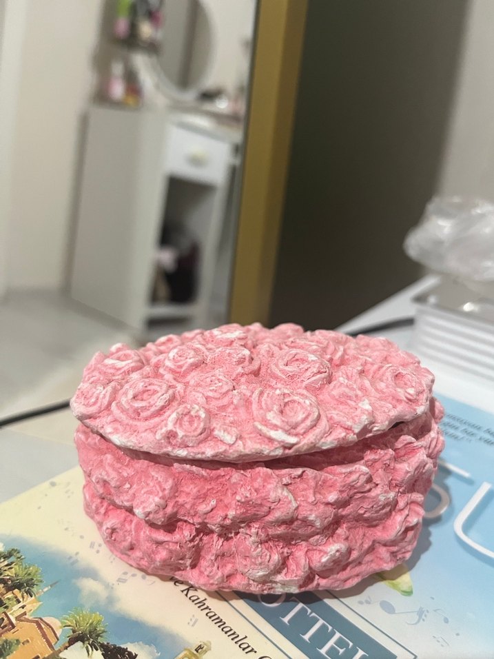 Pastel Pembe Makyaj Düzenleyici ve takı  Kutusu - Görsel 2