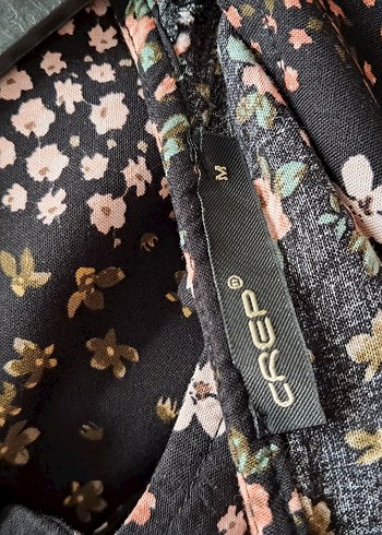 Çiçekli Siyah Bohem Midi Elbise - Görsel 4