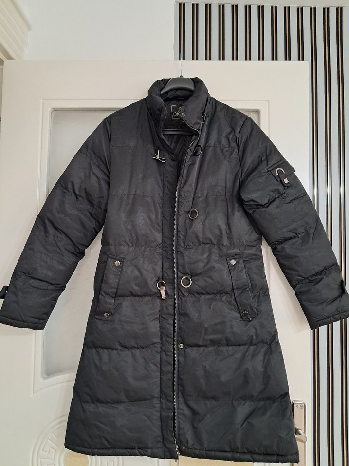 Siyah Uzun Şişme Mont - Görsel 2