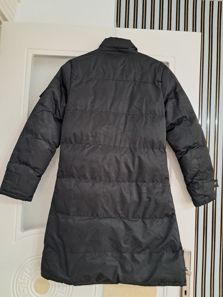 Siyah Uzun Şişme Mont - Görsel 4