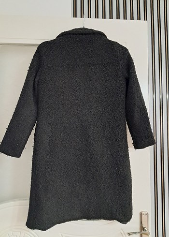 Tek Düğmeli Astarlı Teddy Kumaş Kaban - Görsel 3