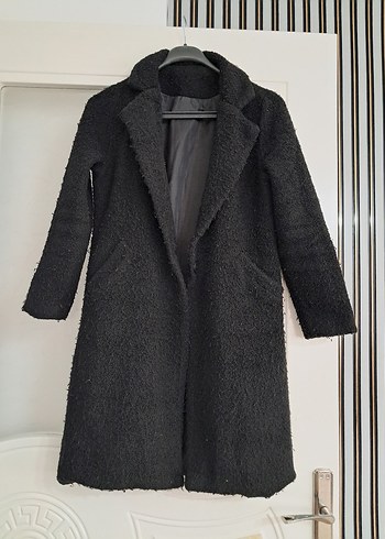 Tek Düğmeli Astarlı Teddy Kumaş Kaban - Görsel 2