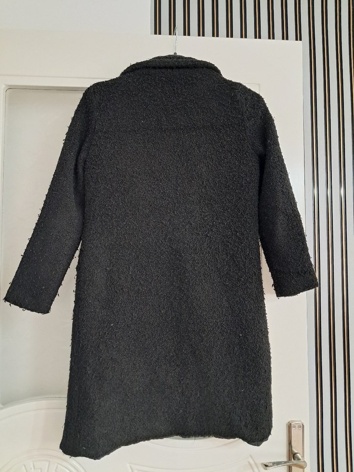 Tek Düğmeli Astarlı Teddy Kumaş Kaban - Görsel 3