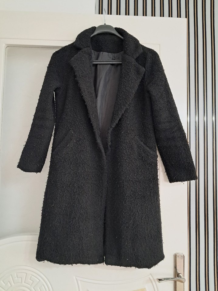 Tek Düğmeli Astarlı Teddy Kumaş Kaban - Görsel 2