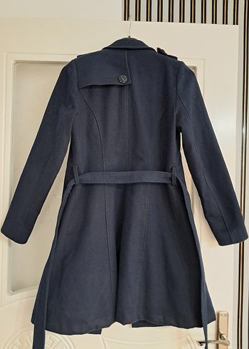 Lacivert çift düğmeli kaban - Görsel 5