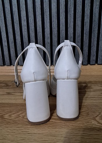 Beyaz Nişan Düğün Ayakkabısı - Görsel 4