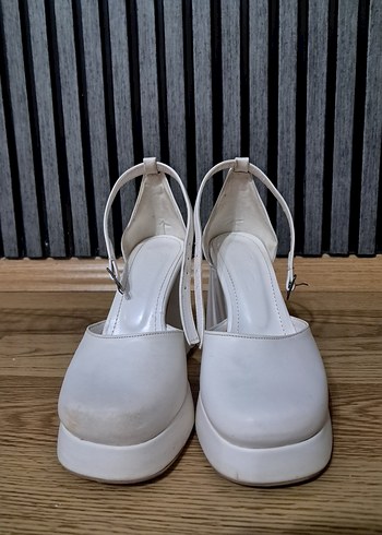 Beyaz Nişan Düğün Ayakkabısı - Görsel 5