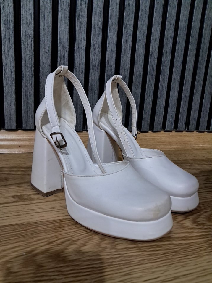 Beyaz Nişan Düğün Ayakkabısı - Görsel 3