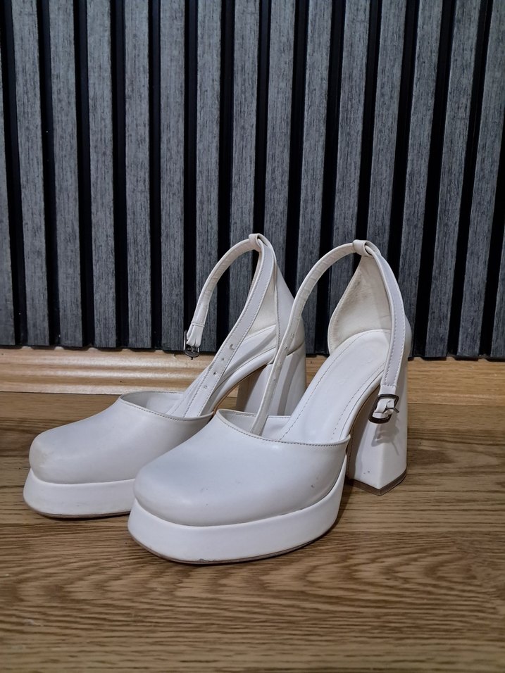 Beyaz Nişan Düğün Ayakkabısı - Görsel 2