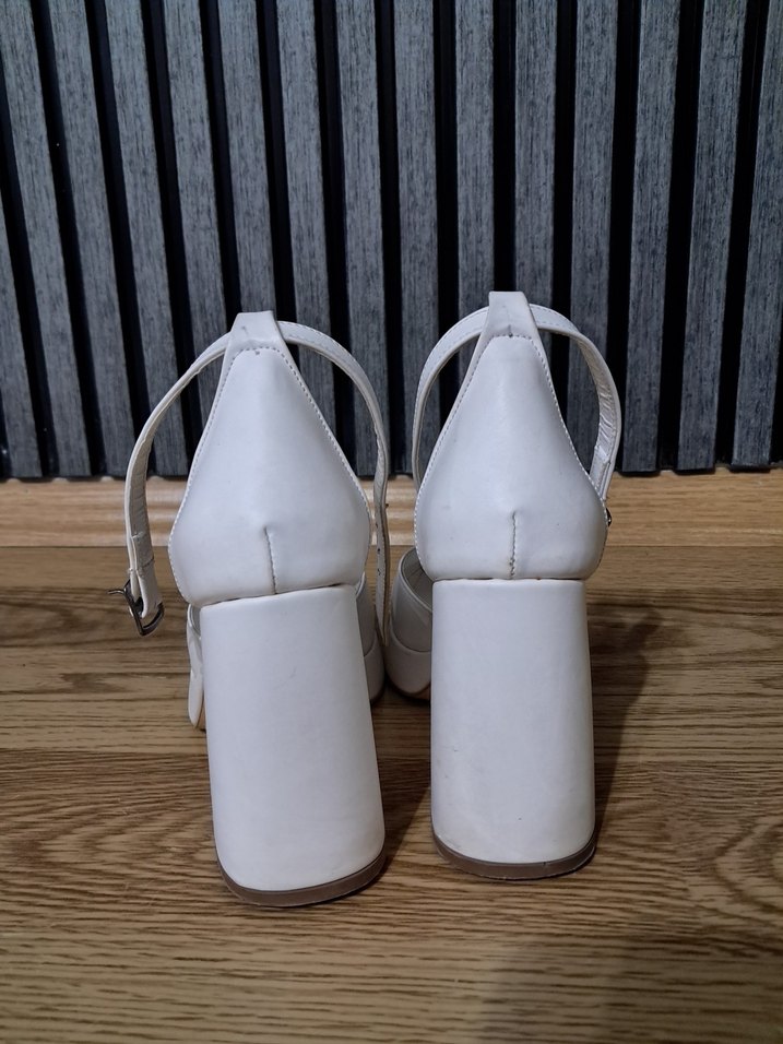 Beyaz Nişan Düğün Ayakkabısı - Görsel 4
