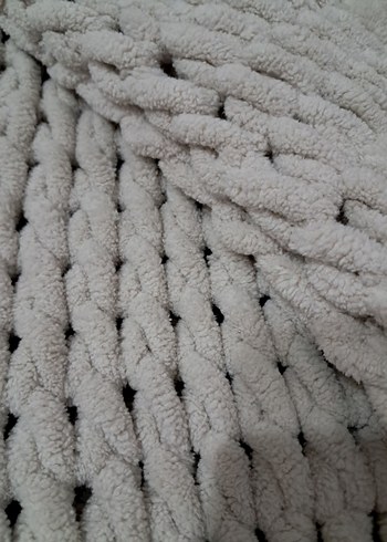 Bej Pinterest El Örgüsü Kadın Atkı - Görsel 2