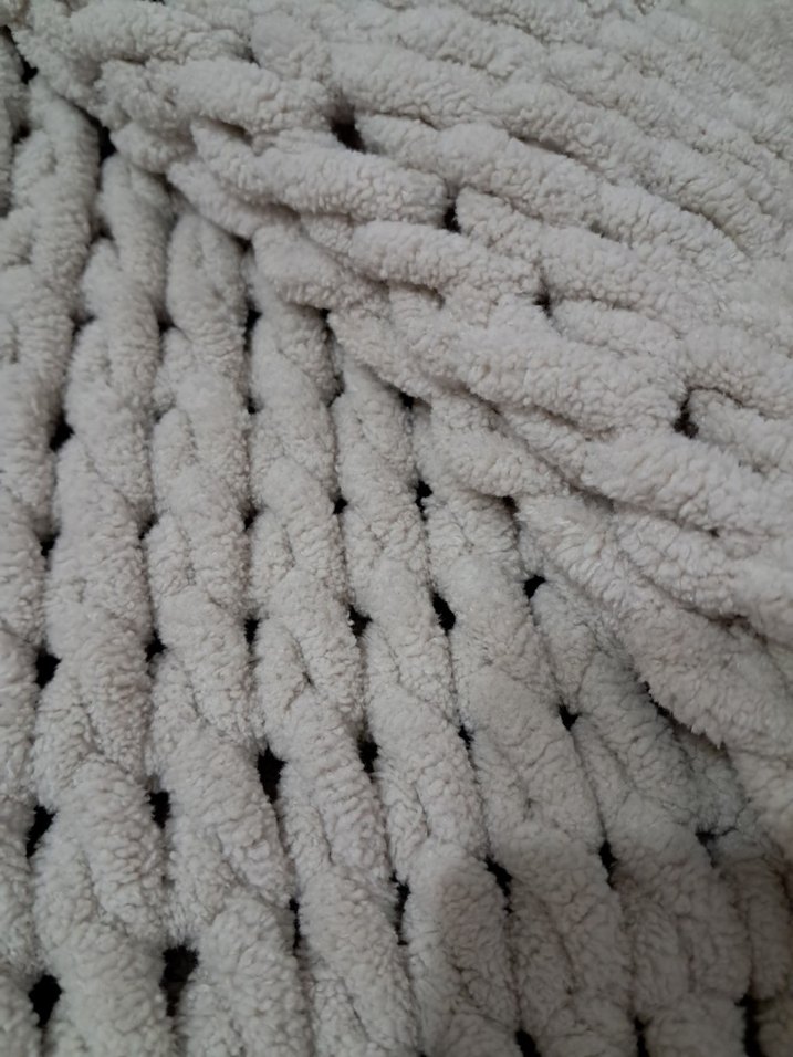 Bej Pinterest El Örgüsü Kadın Atkı - Görsel 2