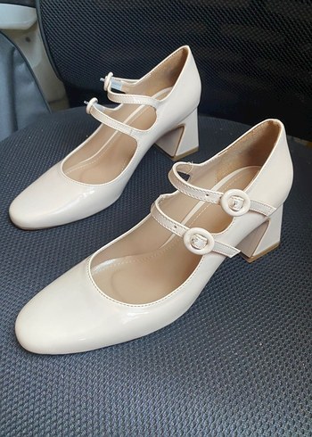 Bej Tokalı Nişan Düğün Ayakkabısı - Görsel 3