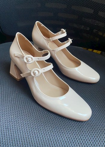 Bej Tokalı Nişan Düğün Ayakkabısı - Görsel 2