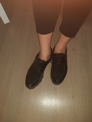 dolgu topuklu klasik ayakkabı