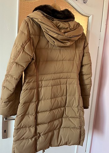 xxl Beden ten rengi Renk Bej Kadın Midi Kışlık Kürklü Mont