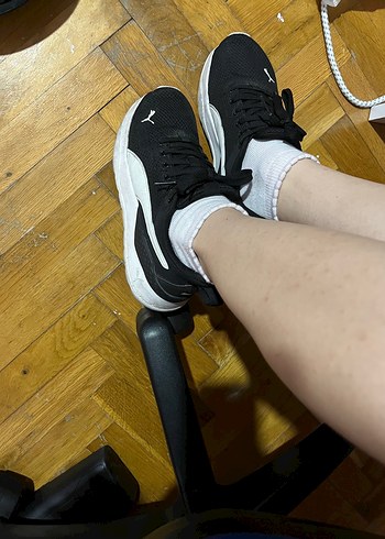 Puma Siyah Bağcıklı Kadın Spor Ayakkabısı