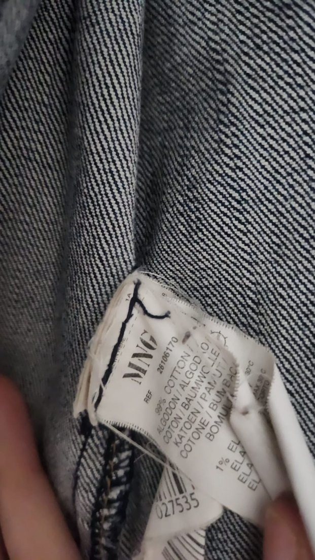 Düğmeli Lacivert Kadın Denim Ceket - Görsel 4