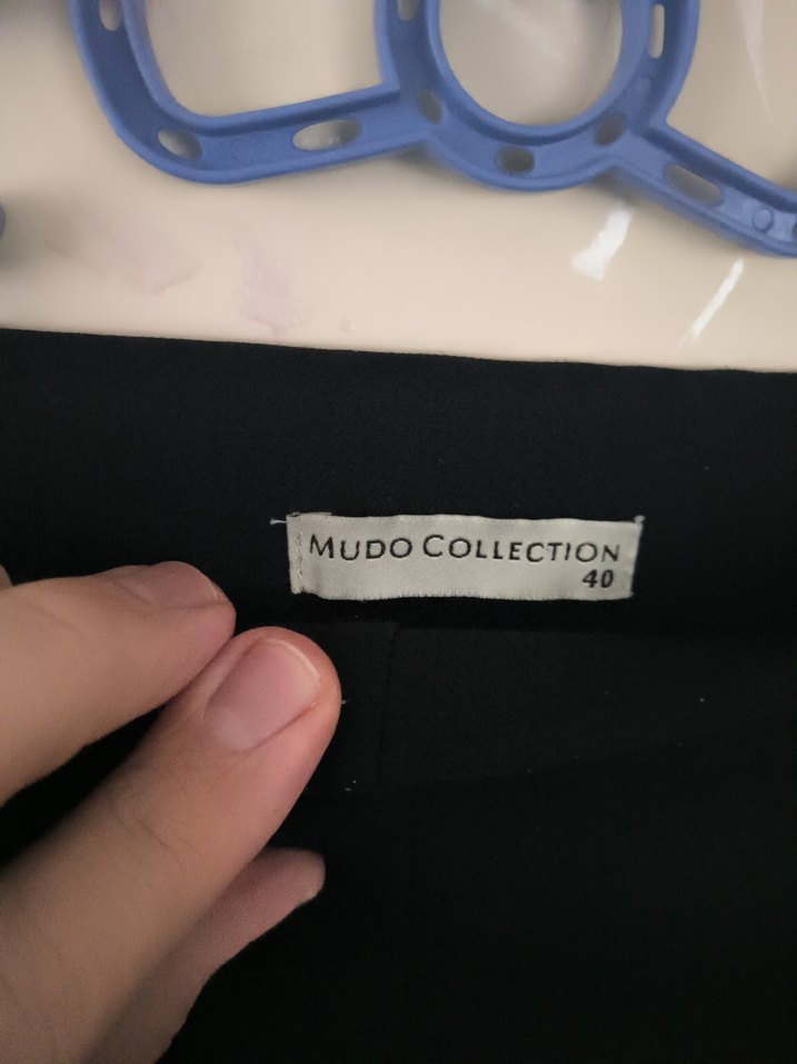 Düğmeli Siyah Kadın Denim Pantolon - Görsel 5