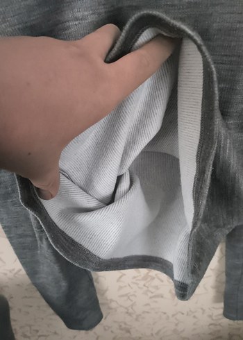 Gri Kadın Triko Uzun Kollu Kazak - Görsel 4