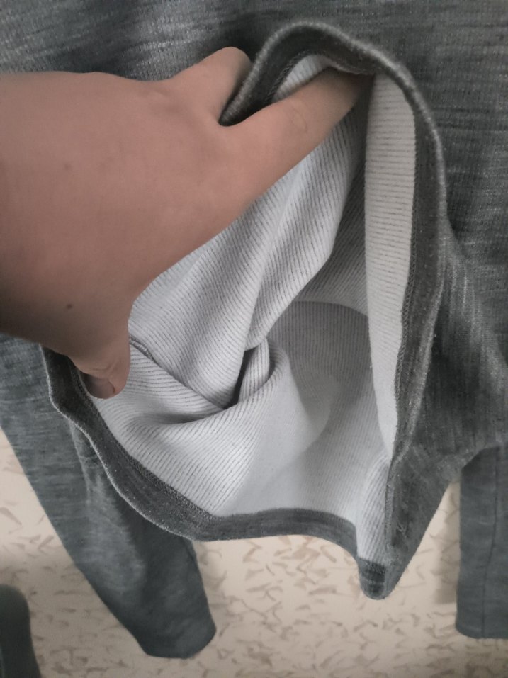 Gri Kadın Triko Uzun Kollu Kazak - Görsel 4