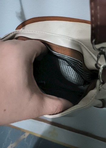 Bej Deri Tokalı Kadın Çanta - Görsel 5