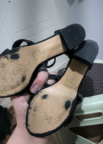 Siyah Tokalı Yüksek Topuklu Kadın Abiye Ayakkabı - Görsel 7