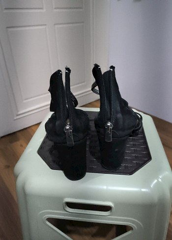 Siyah Tokalı Yüksek Topuklu Kadın Abiye Ayakkabı - Görsel 12