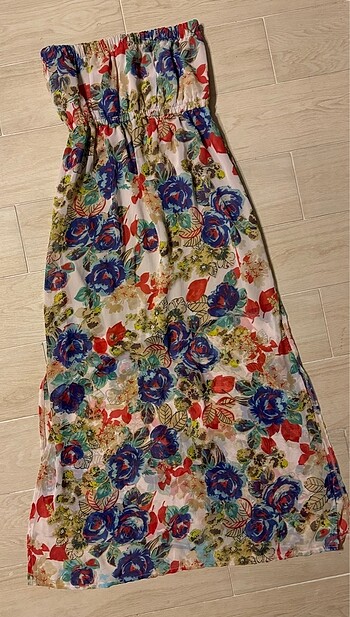 Addax strapless uzun elbise - Görsel 4