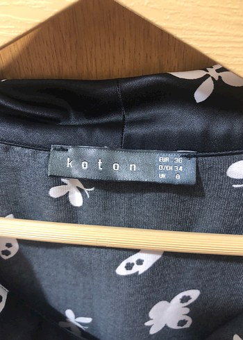 s Beden Siyah Drapeli Koton Elbise