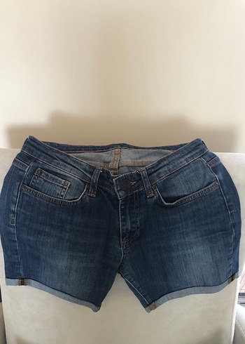 Lacivert Denim Şort