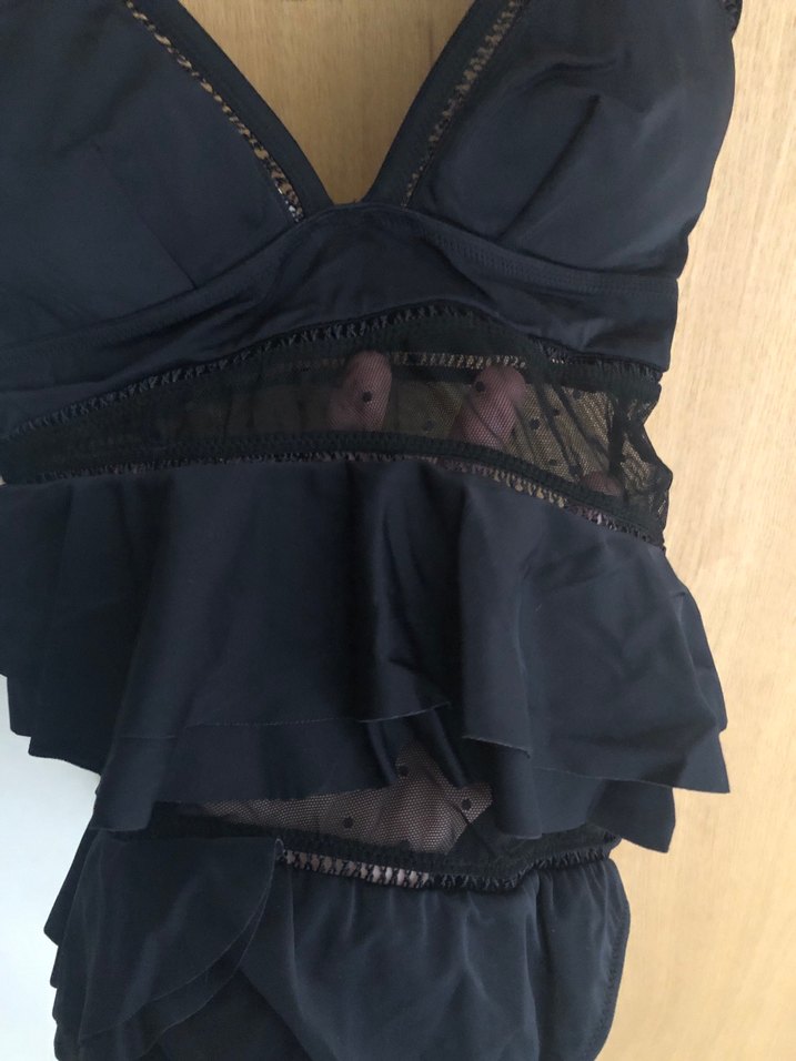 Fırfırlı Siyah Penti Mayo - Görsel 2