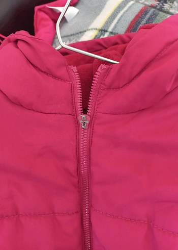 5 Yaş Beden Kız Çocuk Pembe Fermuarlı Mont