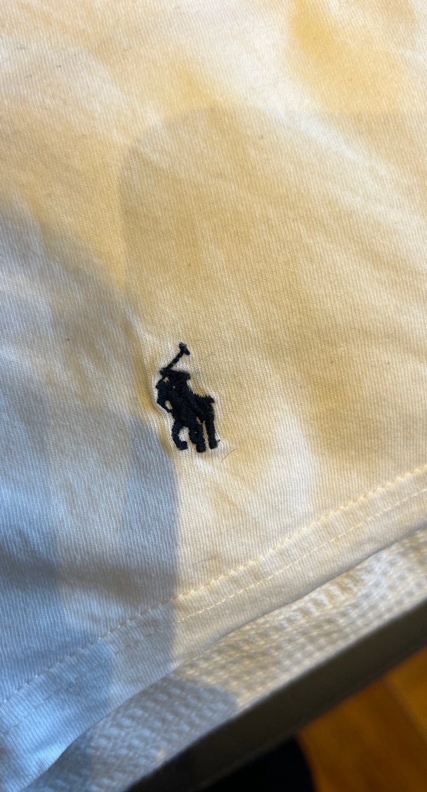 Beyaz V Yaka Erkek Polo Tişört - Görsel 3