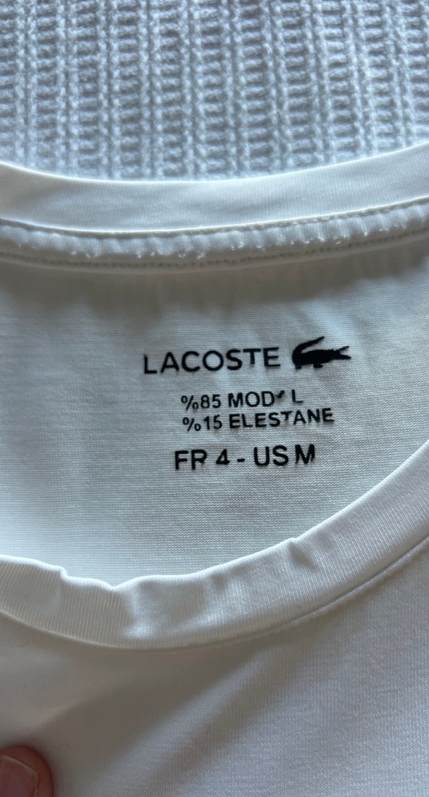 Lacoste Beyaz Erkek Tişört - Görsel 2