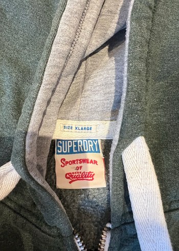 Superdry Fermuarlı Kapüşonlu Yeşil Sweatshirt - Görsel 5