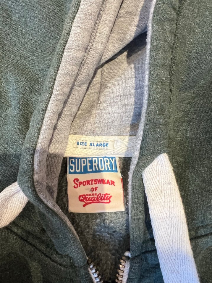 Superdry Fermuarlı Kapüşonlu Yeşil Sweatshirt - Görsel 5