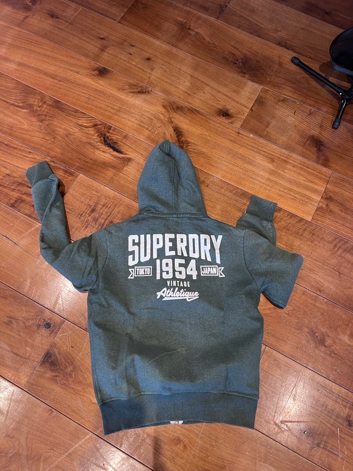 Superdry Fermuarlı Kapüşonlu Yeşil Sweatshirt - Görsel 2