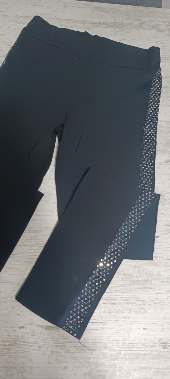 kız çocuk kenarları taşlı tayt - Görsel 2