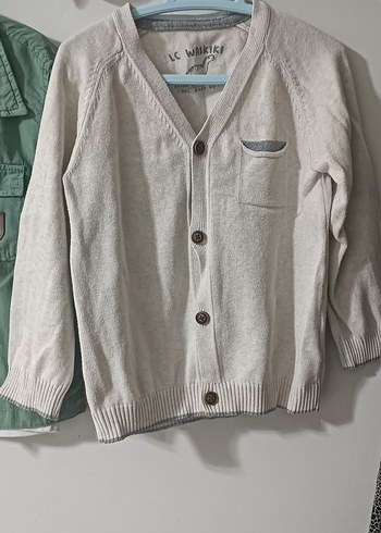 LCW Gri Düğmeli Erkek Çocuk Hırka ve gömlek 3.4 yas - Görsel 3